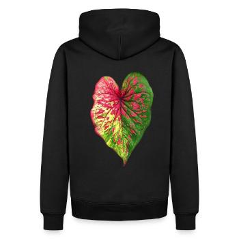 Caladium _ الكلاديوم _ Kaladie - Men’s Premium Organic Hoodie - black - Back - Nico (187cm)