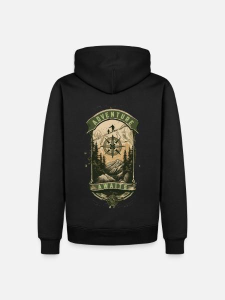 Adventure Seeker - Men’s Premium Organic Hoodie - black