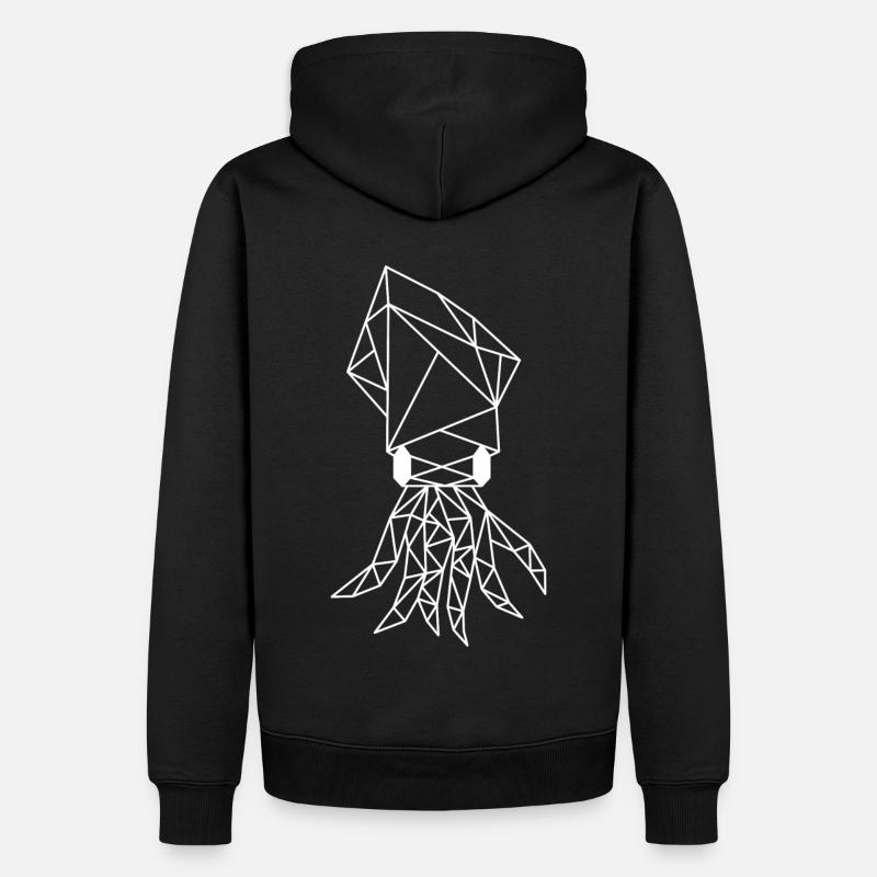 Squid - Männer Premium Bio Hoodie - Schwarz