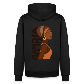 Gambia Gambian Woman Africa Black Ethnic Heritage - Men’s Premium Organic Hoodie - black - Back - Nico (187cm)