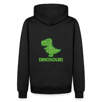 Dino - Men’s Premium Organic Hoodie - black - Back - Nico (187cm)