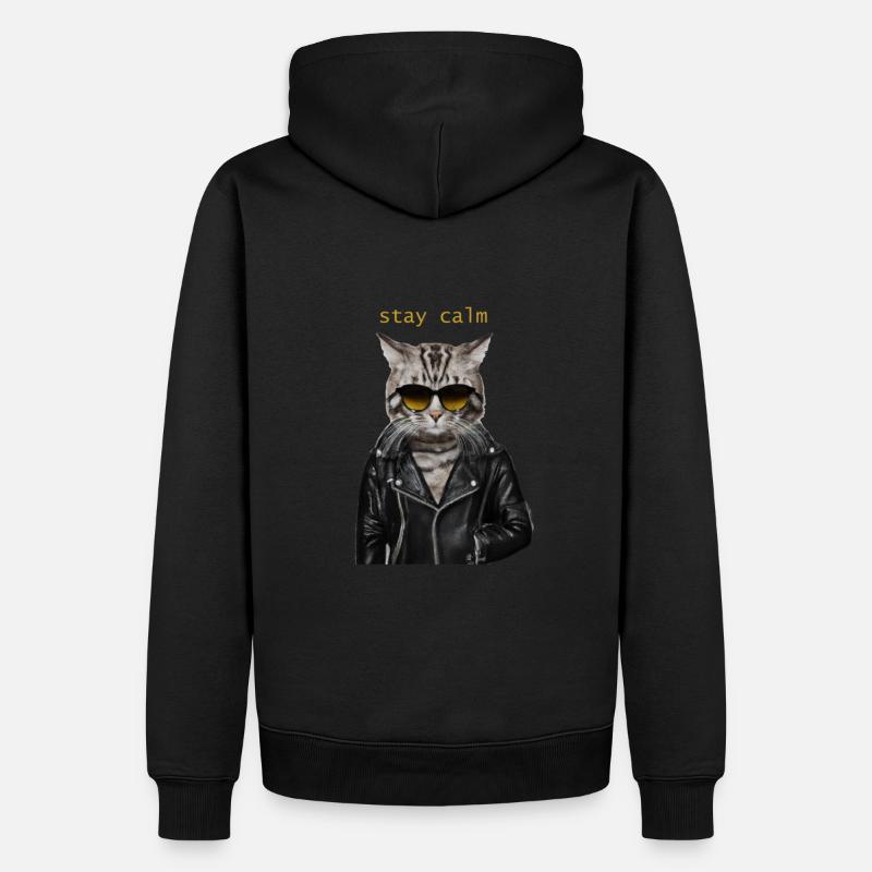 Restez détendu - Sweat à capuche Premium bio Homme - noir