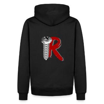 Schrauber Mechaniker - Männer Premium Bio Hoodie - Schwarz - Hinten - Nico (187cm)