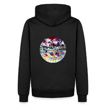 YES, THAT's ART. - Men’s Premium Organic Hoodie - black - Back - Nico (187cm)