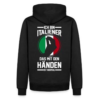 Italien Sardinien Italia Italiener Italienisch - Männer Premium Bio Hoodie - Schwarz - Hinten - Nico (187cm)