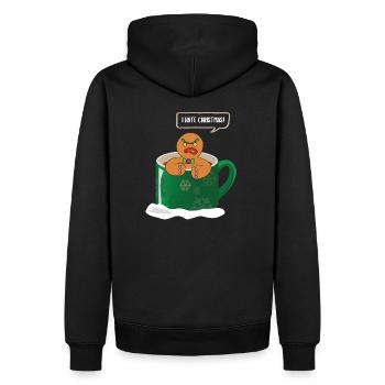 Anti Christmas  Hate Hater Gift Fun - Men’s Premium Organic Hoodie - black - Back - Nico (187cm)
