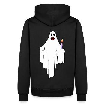 Fantômes, Fantôme, Fantôme, Halloween Horreur, Enfants - Sweat à capuche Premium bio Homme - noir - Dos - Nico (187cm)