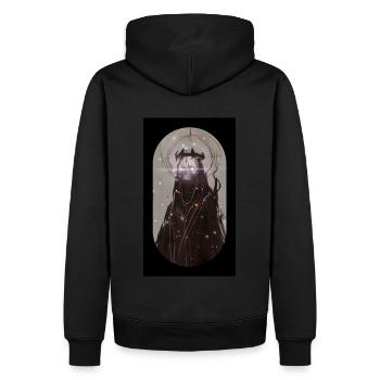 Totenkopf Geist mystisch - Männer Premium Bio Hoodie - Schwarz - Hinten - Nico (187cm)