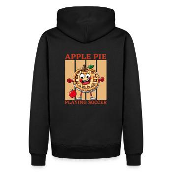 Tarte aux pommes en jouant au football - Sweat à capuche Premium bio Homme - noir - Dos - Nico (187cm)