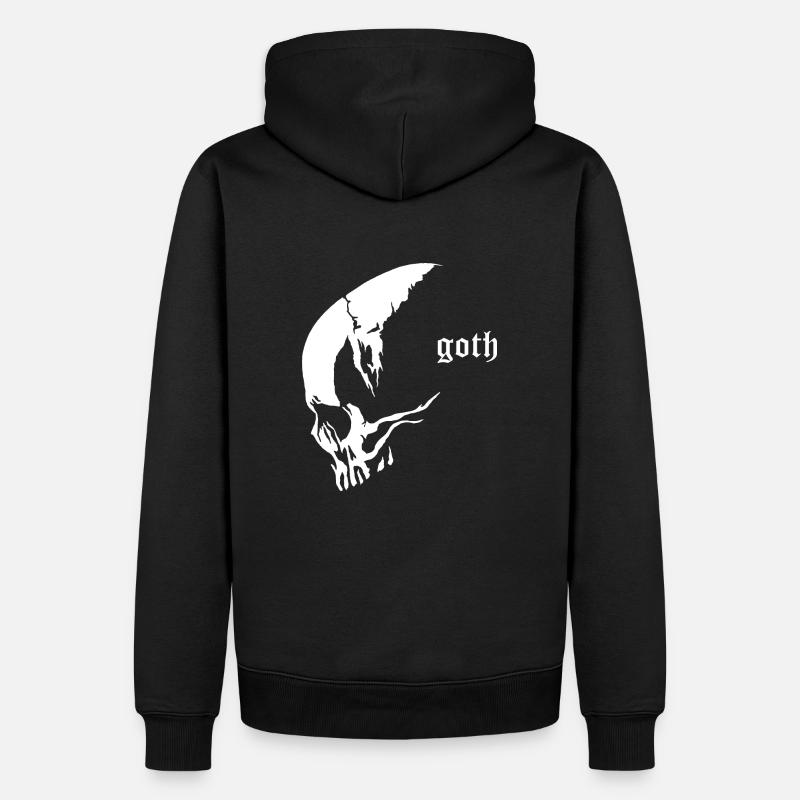 Crâne gothique - Sweat à capuche Premium bio Homme - noir
