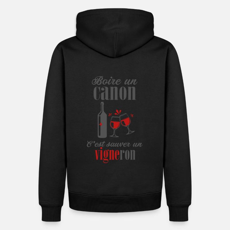 Vigneron vins raisins cave - Sweat à capuche Premium bio Homme - noir