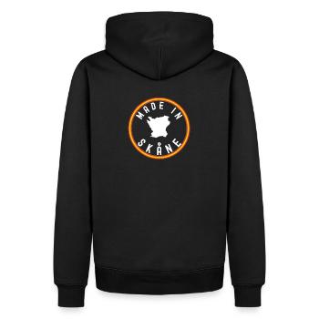 Made in Skåne, Sweden - Men’s Premium Organic Hoodie - black - Back - Nico (187cm)