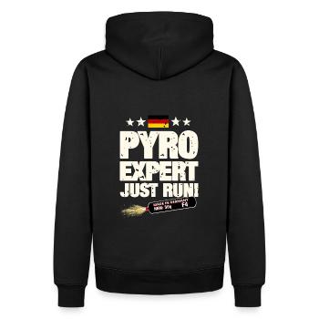 Pyrotechnie - Sweat à capuche Premium bio Homme - noir - Dos - Nico (187cm)