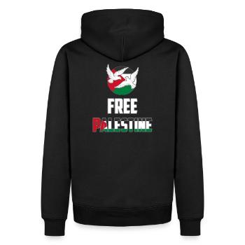 FREE PALESTINE PALESTINA GAZA - Men’s Premium Organic Hoodie - black - Back - Nico (187cm)