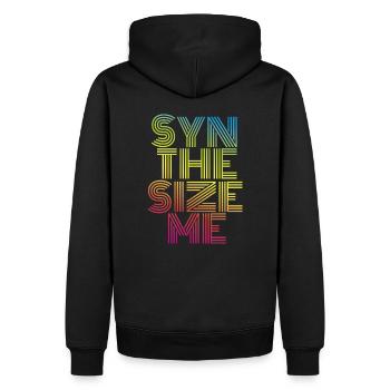 Synthesize me Synthesizer Synthie Pop Geschenk - Männer Premium Bio Hoodie - Schwarz - Hinten - Nico (187cm)