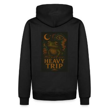 Toad Journey – Chemise Heavy Trip - Sweat à capuche Premium bio Homme - noir - Dos - Nico (187cm)