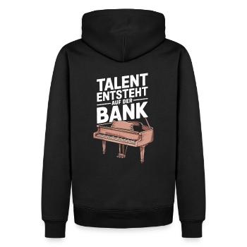 Pianist Klavier Konzertflügel und Piano Spieler - Männer Premium Bio Hoodie - Schwarz - Hinten - Nico (187cm)