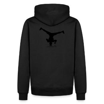 Breakdancer (spin) - Männer Premium Bio Hoodie - Schwarz - Hinten - Nico (187cm)