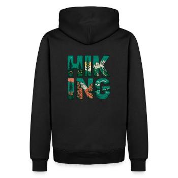 Hiking Trails Love Outdoor Nature Mountain - Men’s Premium Organic Hoodie - black - Back - Nico (187cm)