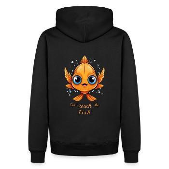 Poisson sucré - Sweat à capuche Premium bio Homme - noir - Dos - Nico (187cm)