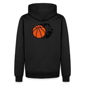 ballon basketball lion - Sweat à capuche Premium bio Homme - noir - Dos - Nico (187cm)