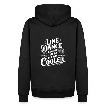 Line Dance ist cooler - Tanzen meine Passion - Männer Premium Bio Hoodie - Schwarz - Hinten - Nico (187cm)