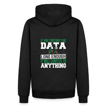 Datenanalyse Datenintegration Datenwissenschaft - Männer Premium Bio Hoodie - Schwarz - Hinten - Nico (187cm)