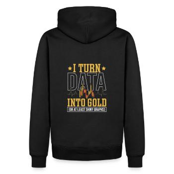 Statistik Datenverarbeitung Data Science - Männer Premium Bio Hoodie - Schwarz - Hinten - Nico (187cm)