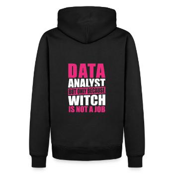 Geek Data Collector Data Analysis Data Science - Men’s Premium Organic Hoodie - black - Back - Nico (187cm)
