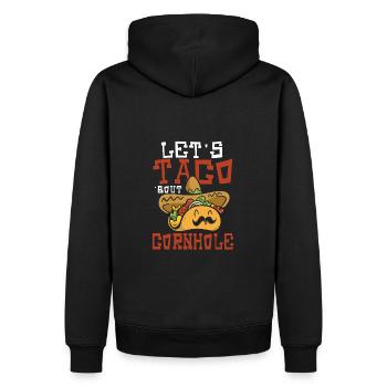 Taco' Bout Cornhole Cinco de Mayo Cornhole - Sweat à capuche Premium bio Homme - noir - Dos - Nico (187cm)