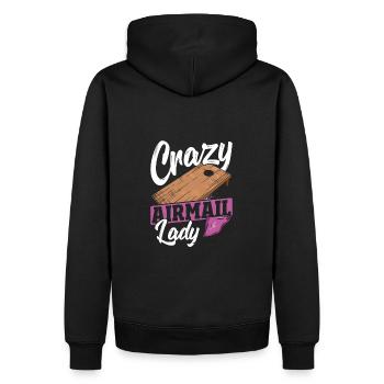 Sitzsack Sack Toss Crazy Airmail Cornhole - Männer Premium Bio Hoodie - Schwarz - Hinten - Nico (187cm)
