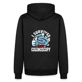 Endoskopie-Diagnose Darmspiegelung - Männer Premium Bio Hoodie - Schwarz - Hinten - Nico (187cm)