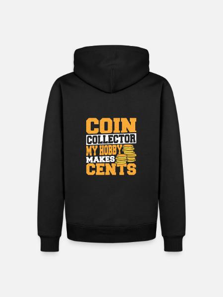 Münzsammeln Münzsammlers Cent Numismatiker - Männer Premium Bio Hoodie - Schwarz