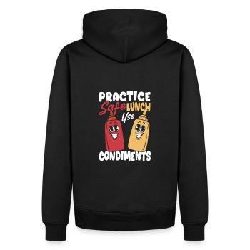 Gewürz Mittagessen Gewürze Sauce - Männer Premium Bio Hoodie - Schwarz - Hinten - Nico (187cm)