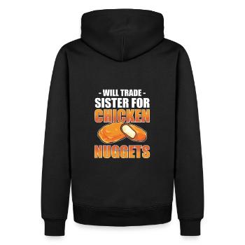 Nuggets de poulet Nuggets de poulet - Sweat à capuche Premium bio Homme - noir - Dos - Nico (187cm)
