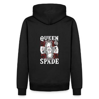 Lucky Poker Knight Queen Spade Cards Game Casino - Männer Premium Bio Hoodie - Schwarz - Hinten - Nico (187cm)