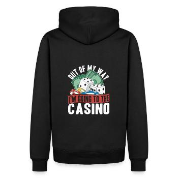 Aus Meinem Weg Gehe Zum Casino Gambler Geschenk - Männer Premium Bio Hoodie - Schwarz - Hinten - Nico (187cm)