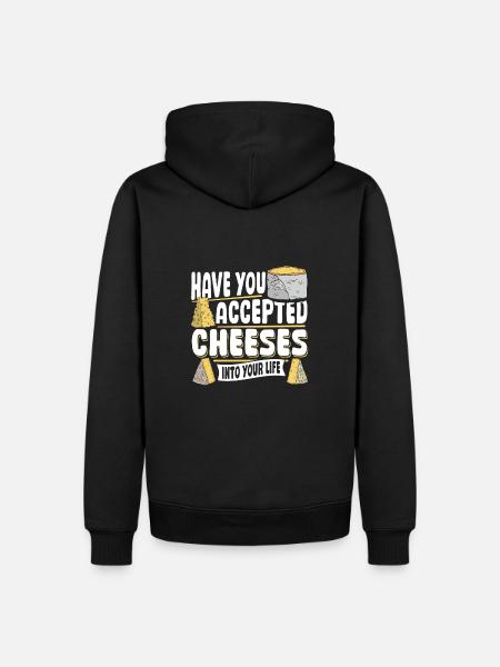 Parmesan Gouda Included Cheese In Her Life - Men’s Premium Organic Hoodie - black