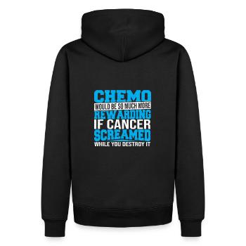 Chemotherapy Cancer Warrior - Men’s Premium Organic Hoodie - black - Back - Nico (187cm)
