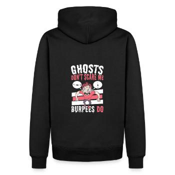 Fitness Jump Squats Burpees Entraînement - Sweat à capuche Premium bio Homme - noir - Dos - Nico (187cm)