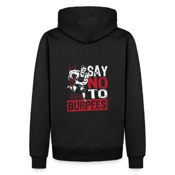 Burpees mit hochintensivem Intervalltraining - Männer Premium Bio Hoodie - Schwarz - Hinten - Nico (187cm)