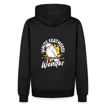 Grassittich Haussittich Albino Wellensittich - Männer Premium Bio Hoodie - Schwarz - Hinten - Nico (187cm)