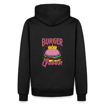 Sandwich grillé Patty Melt BBQ Burger Queen - Sweat à capuche Premium bio Homme - noir - Dos - Nico (187cm)