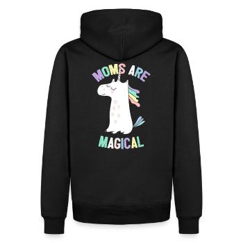 Moms Are Magical Unicorn - Mother 's Day - Men’s Premium Organic Hoodie - black - Back - Nico (187cm)