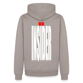 NO INSIDER Pas d’autre commentaire - Sweat à capuche Premium bio Homme - taupe - Dos - Nico (187cm)