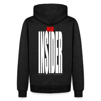 NO INSIDER No further comment - Men’s Premium Organic Hoodie - black - Back - Nico (187cm)
