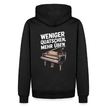 Piano Spieler Konzertflügel Klavier und Pianist - Männer Premium Bio Hoodie - Schwarz - Hinten - Nico (187cm)