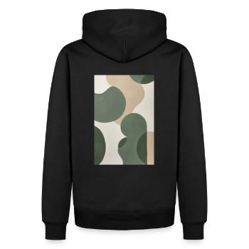 ABSTRACT MINIMAL - Männer Premium Bio Hoodie - Schwarz - Hinten - Nico (187cm)