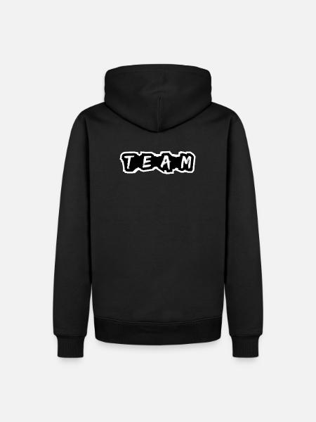 Team Mannschaft - Männer Premium Bio Hoodie - Schwarz