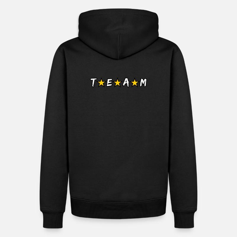Team, #team - Männer Premium Bio Hoodie - Schwarz
